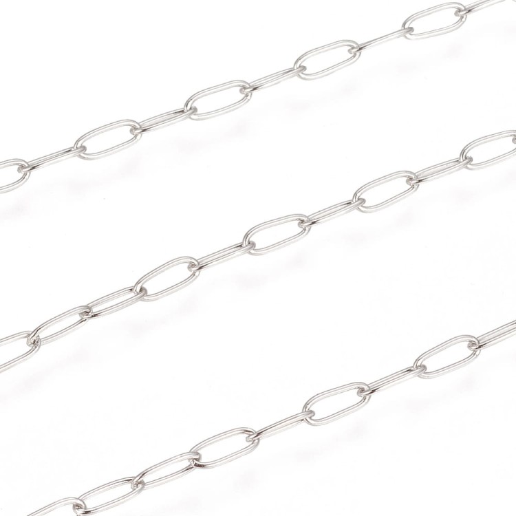 LAN209 Łańcuszek paperclips ze stali nierdzewnej