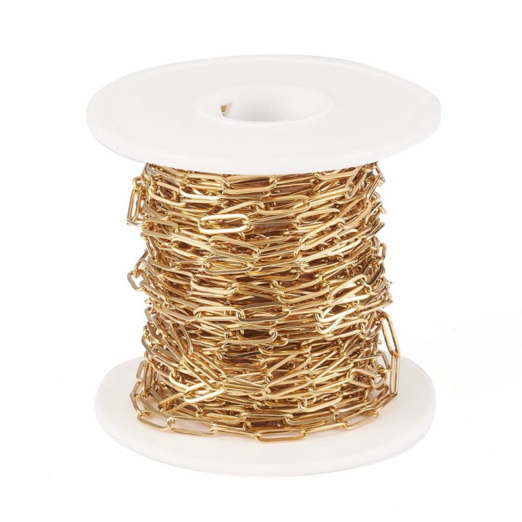 LAN210 Łańcuszek paperclips ze stali nierdzewnej IP złoty