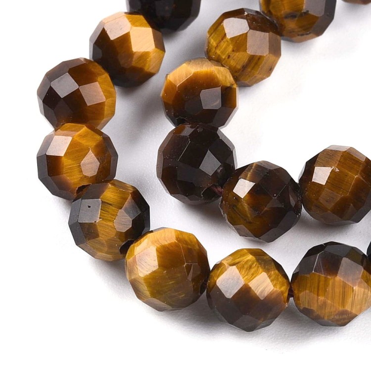 TO32 Tygrysie Oko kamień naturalny koraliki kule fasetowane 6mm