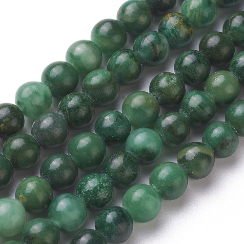 JAD149 Jadeit afrykański kamień naturalny koraliki kule 6mm