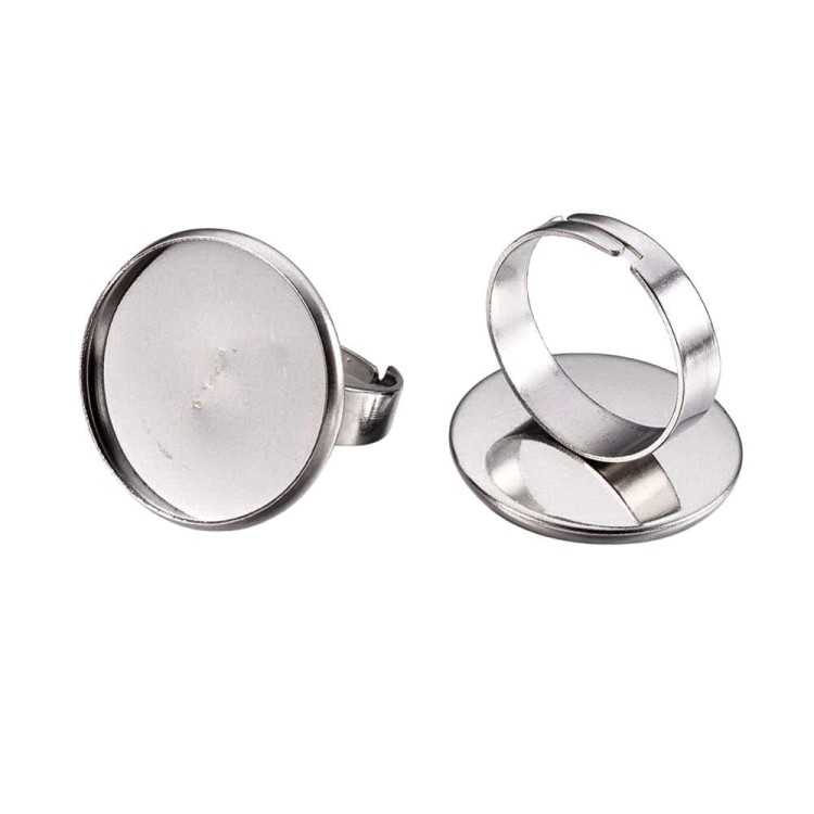 PBA16 Baza pierścionka pierścionek z bazą po kaboszon 20mm stal nierdzewna