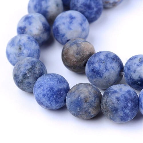 JAS83 Jaspis blue spot kamień naturalny koraliki kule 6mm matowe