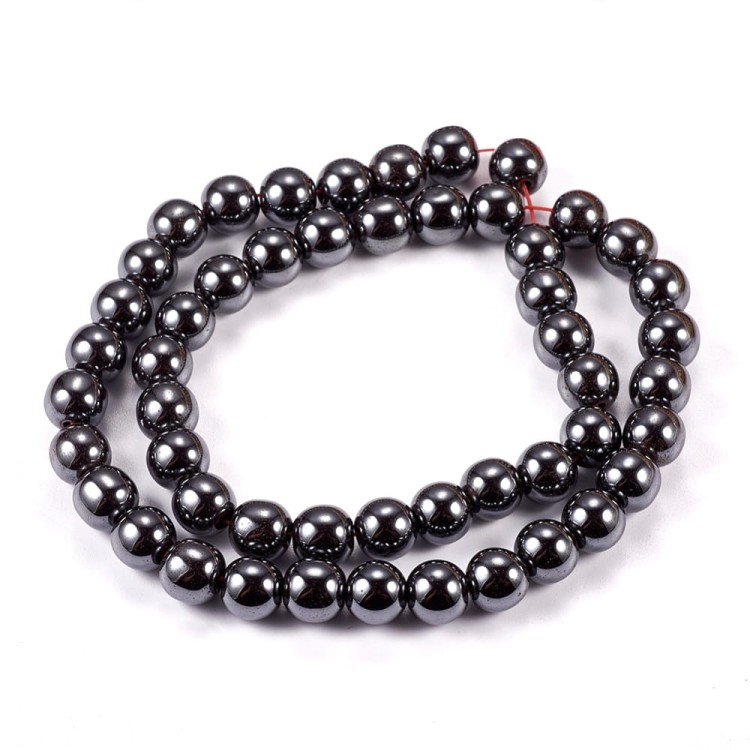 HEM83 Kamień hematyt koraliki kule 8mm