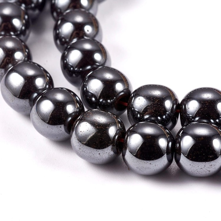 HEM83 Kamień hematyt koraliki kule 8mm