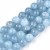 KWR40 Kwarc kamień naturalny koraliki kule 8mm niebieski