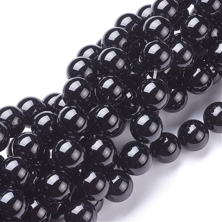 ONY14 Onyks kamień naturalny koraliki kulki 10mm czarny