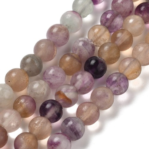 NFLU06 Fluoryt kamień naturalny koraliki kule 8mm