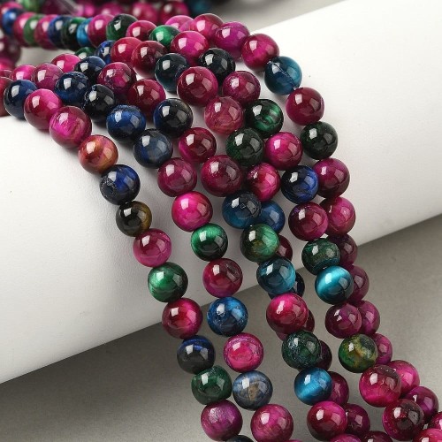 TO34 Tygrysie Oko kamień naturalny koraliki kule 6mm