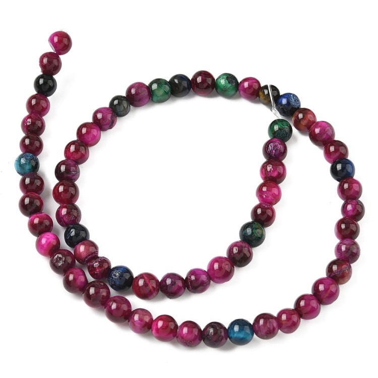 TO34 Tygrysie Oko kamień naturalny koraliki kule 6mm