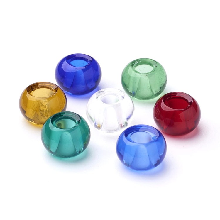 KS85 Koraliki szklane rondelle Lampwork