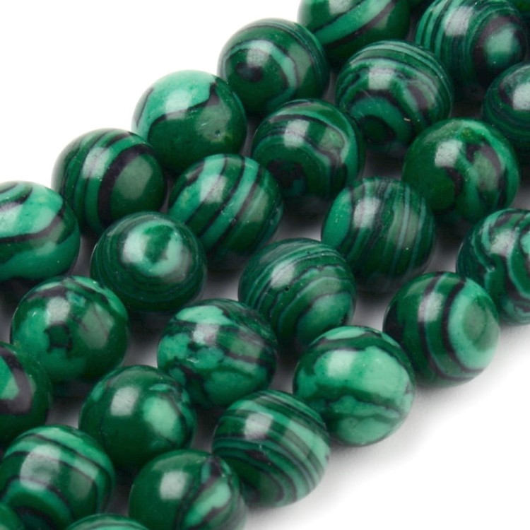 MAL18 Malachit kamień syntetyczny koraliki kule 4mm