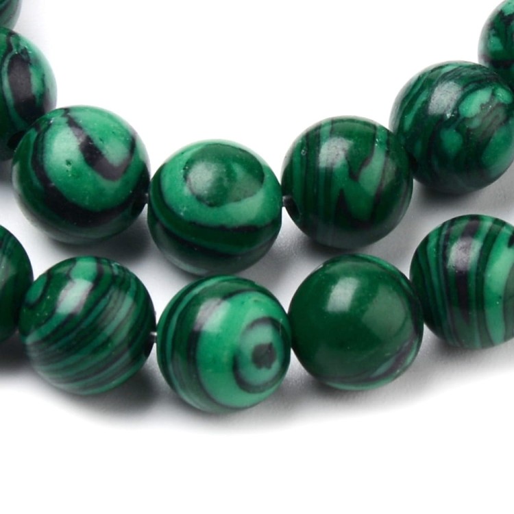 MAL18 Malachit kamień syntetyczny koraliki kule 4mm