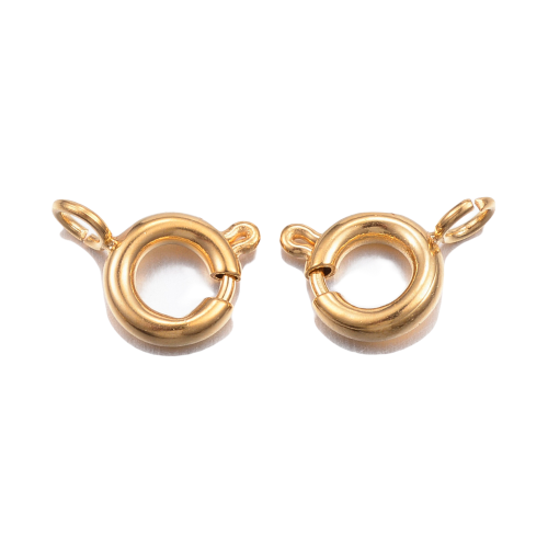 ZAP09 Federing 6mm zapięcie do biżuterii stal nierdzewna złote