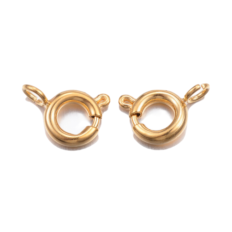 ZAP09 Federing 6mm zapięcie do biżuterii stal nierdzewna złote