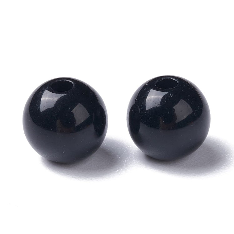 KPL49 Koraliki akrylowe kule 8mm 50szt czarne