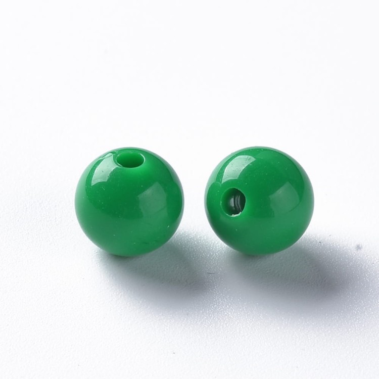 KPL51 Koraliki akrylowe kule 8mm 50szt mix wielokolorowe