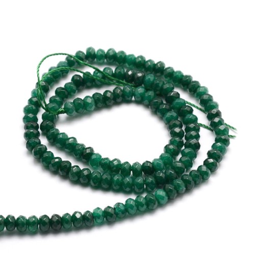 JAD152 Jadeit Malezyjski kamień naturalny koraliki rondelle 4x3mm fasetowane
