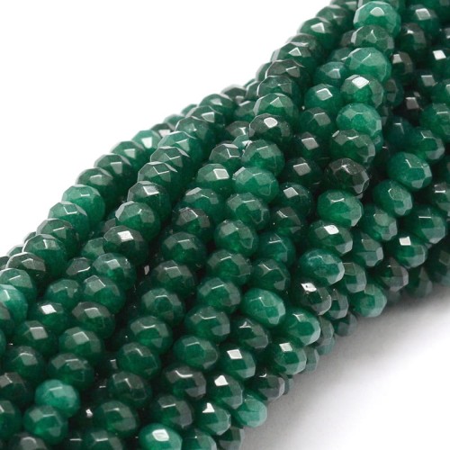 JAD152 Jadeit Malezyjski kamień naturalny koraliki rondelle 4x3mm fasetowane