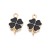 ZM396 Zawieszka koniczyna koniczynka 13x19mm emaliowana czarna