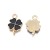 ZM396 Zawieszka koniczyna koniczynka 13x19mm emaliowana czarna