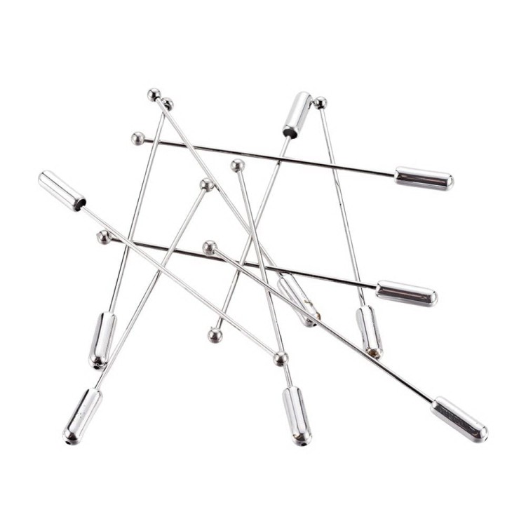 BBR60 Baza broszki na szpilce zapięcie do broszki 66mm platynowa
