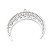 ZSS283 Zawieszka księżyc 31x34mm stal nierdzewna - c.srebrny