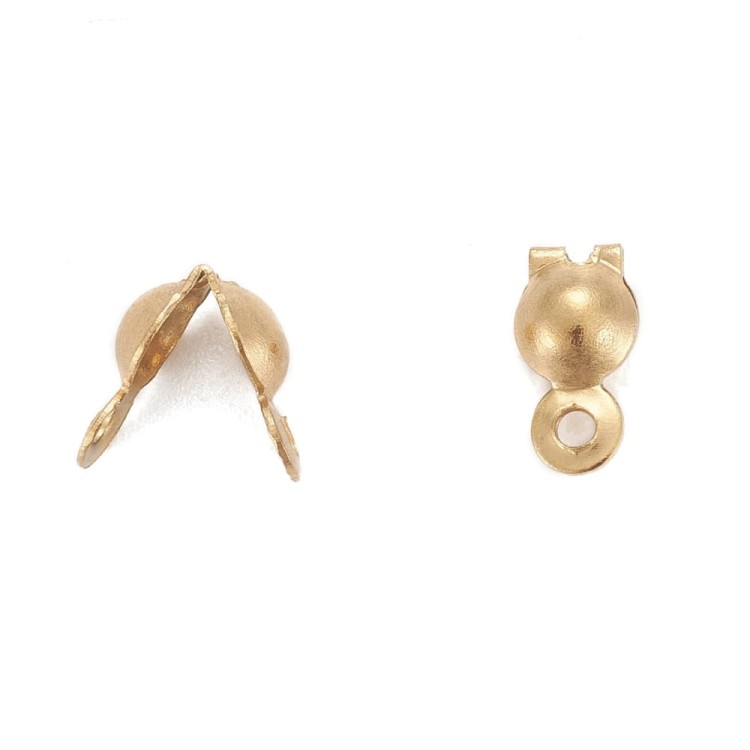 LAP144 Końcówki zakończenia łapaczki dziewczynki 8x4mm/3mm stal nierdzewna złote IP