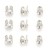 LAP84 Końcówki zakończenia łapaczki boczne 4x2mm/1,5mm platynowy