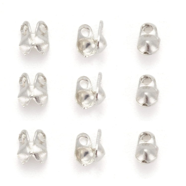 LAP84 Końcówki zakończenia łapaczki boczne 4x2mm/1,5mm platynowy