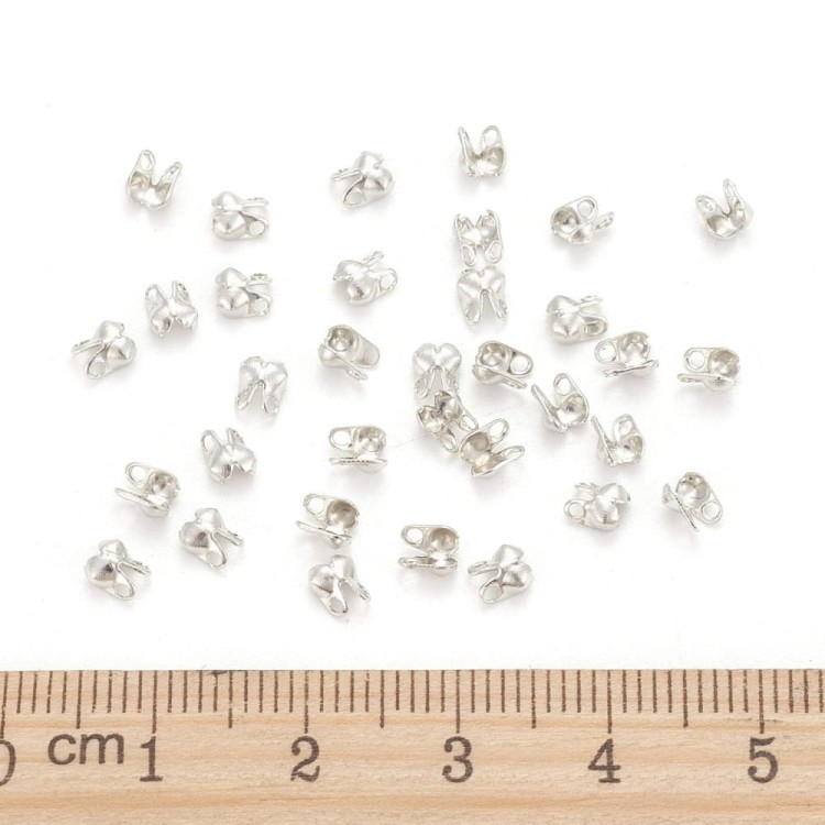 LAP84 Końcówki zakończenia łapaczki boczne 4x2mm/1,5mm platynowy