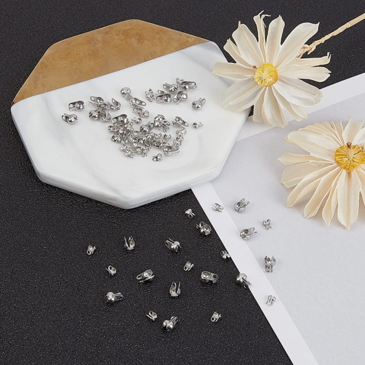 LAP84 Końcówki zakończenia łapaczki boczne 4x2mm/1,5mm platynowy