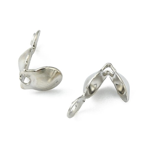 LAP147 Końcówki zakończenia łapaczki dziewczynki 8x4mm/3mm platynowe