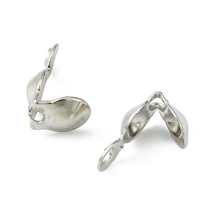 LAP147 Końcówki zakończenia łapaczki dziewczynki 8x4mm/3mm platynowe
