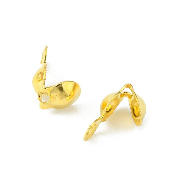 LAP148 Końcówki zakończenia łapaczki dziewczynki 8x4mm/3mm złote