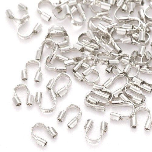 KRZ77 Zakończenia ochronne linki 0,5mm podkówki osłonki 4,5x4mm platynowe