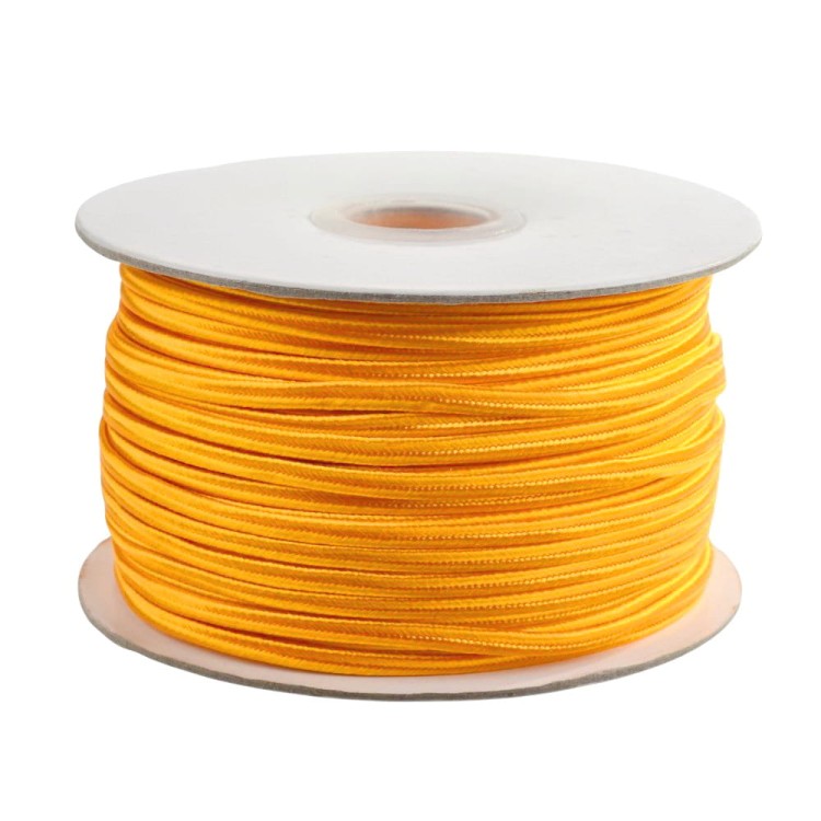 SOU41 Sznurek sutaszowy 3mm x 1,2mm rolka 50m - intensywny pomarańczowy