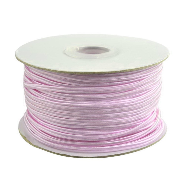 SOU45 Sznurek sutaszowy poliestrowy 3mm x 1,2mm rolka 50m - liliowy