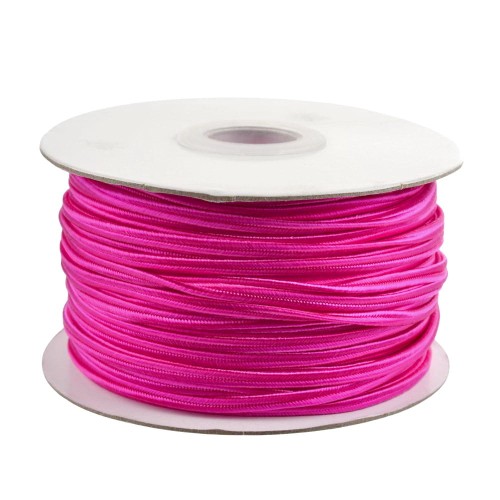 SOU12 Sznurek sutaszowy poliestrowy 3mm x 1,2mm 2m - purpurowy