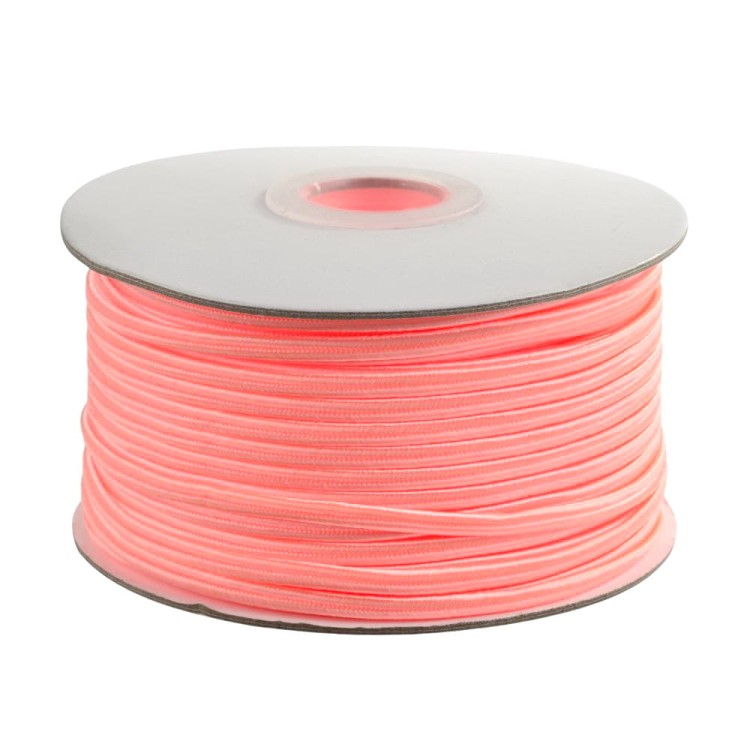 SOU48 Sznurek sutaszowy poliestrowy 3mm x 1,2mm rolka 50m - łososiowy