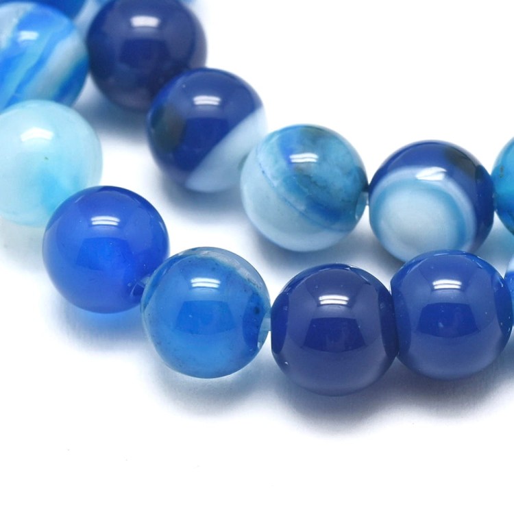 AGP149 Agat pasiasty kamień naturalny koraliki kule 6mm