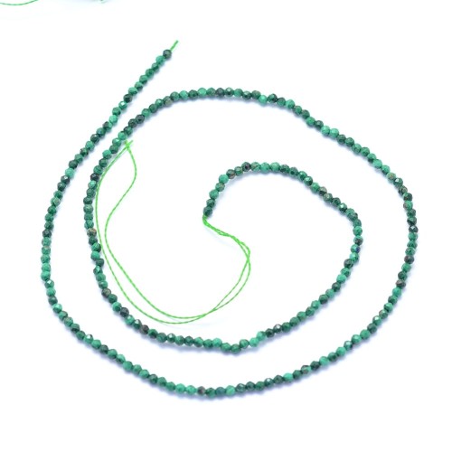 MAL19 Malachit kamień naturalny fasetowany koraliki kule 2mm fasetowane