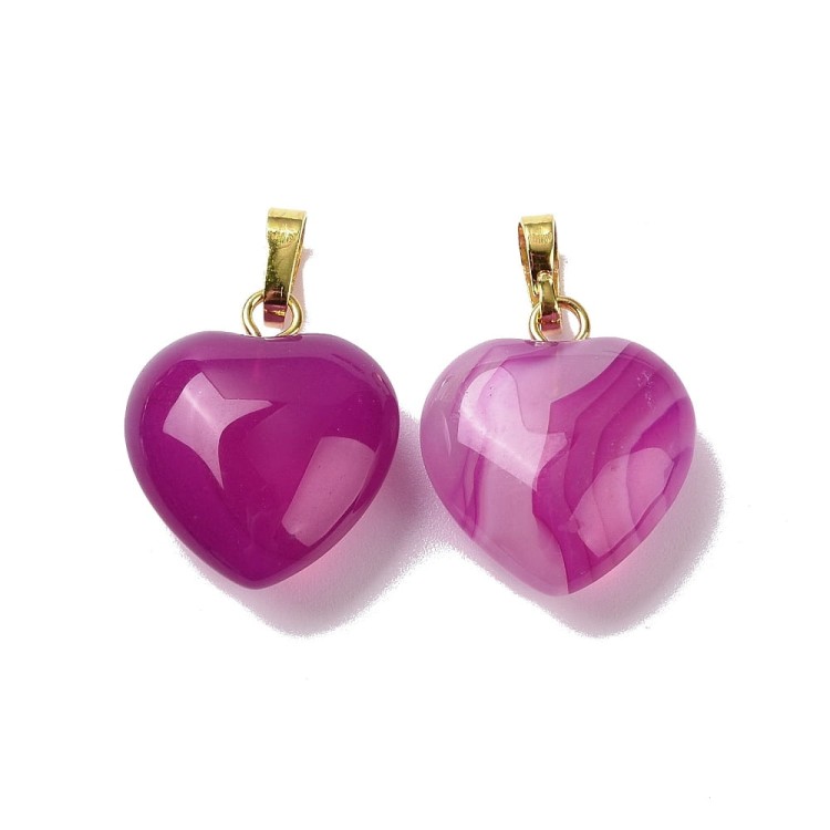 ZKA14 Zawieszka wisior serce serduszko z kamieniem