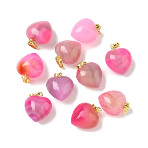 ZKA14 Zawieszka wisior serce serduszko z kamieniem