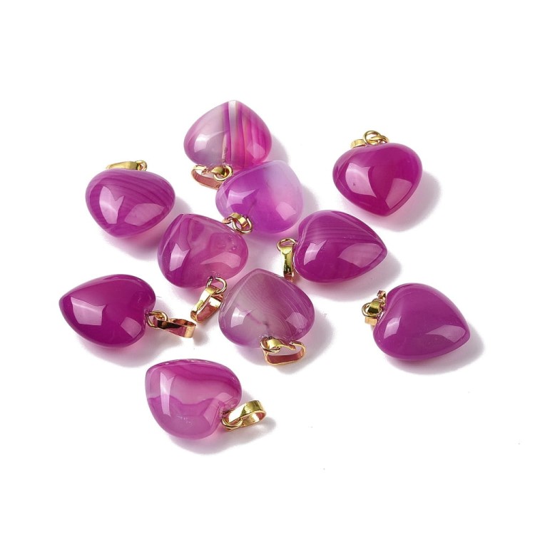 ZKA14 Zawieszka wisior serce serduszko z kamieniem