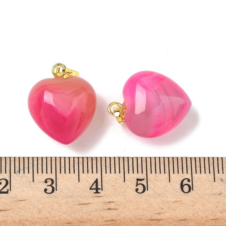 ZKA14 Zawieszka wisior serce serduszko z kamieniem