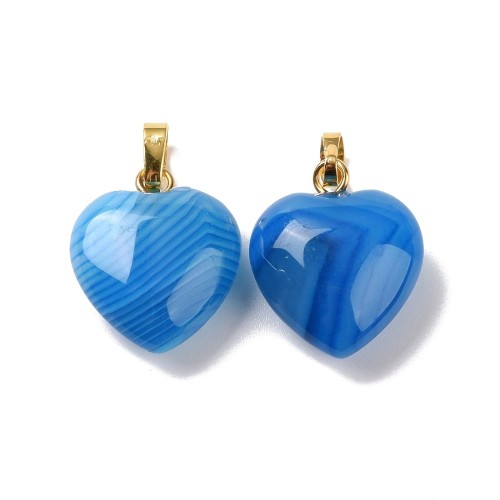 ZKA14 Zawieszka wisior serce serduszko z kamieniem