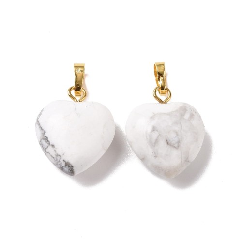 ZKA15 Zawieszka wisior serce serduszko z kamieniem