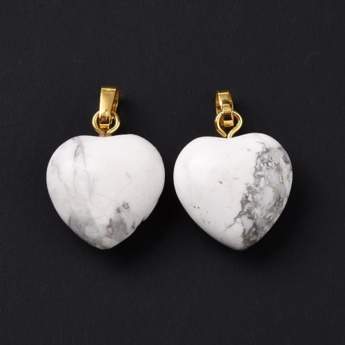 ZKA15 Zawieszka wisior serce serduszko z kamieniem