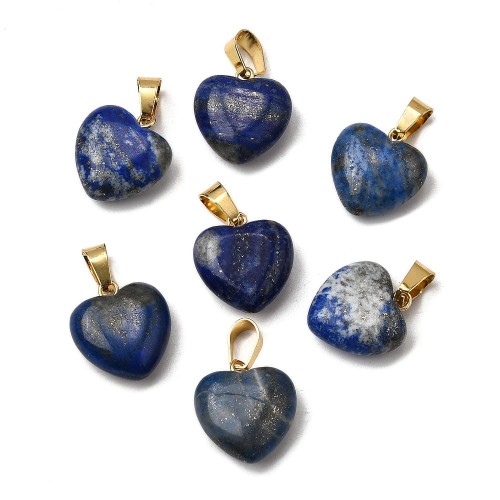 ZKA19 Zawieszka wisior serce serduszko z kamieniem