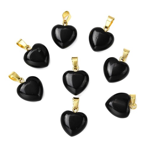 ZKA20 Zawieszka wisior serce serduszko z kamieniem